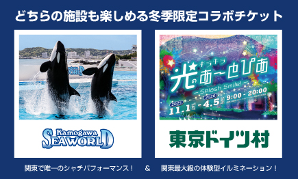 東京ドイツ村「ウィンターイルミネーション」入園券付きプラン ～オルカ＆スマイル～01
