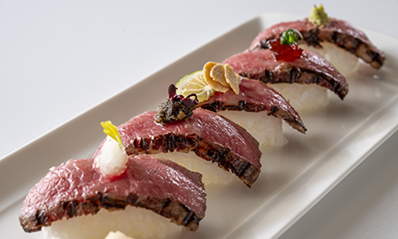 千葉県産しあわせ絆牛握り寿司 5点盛り